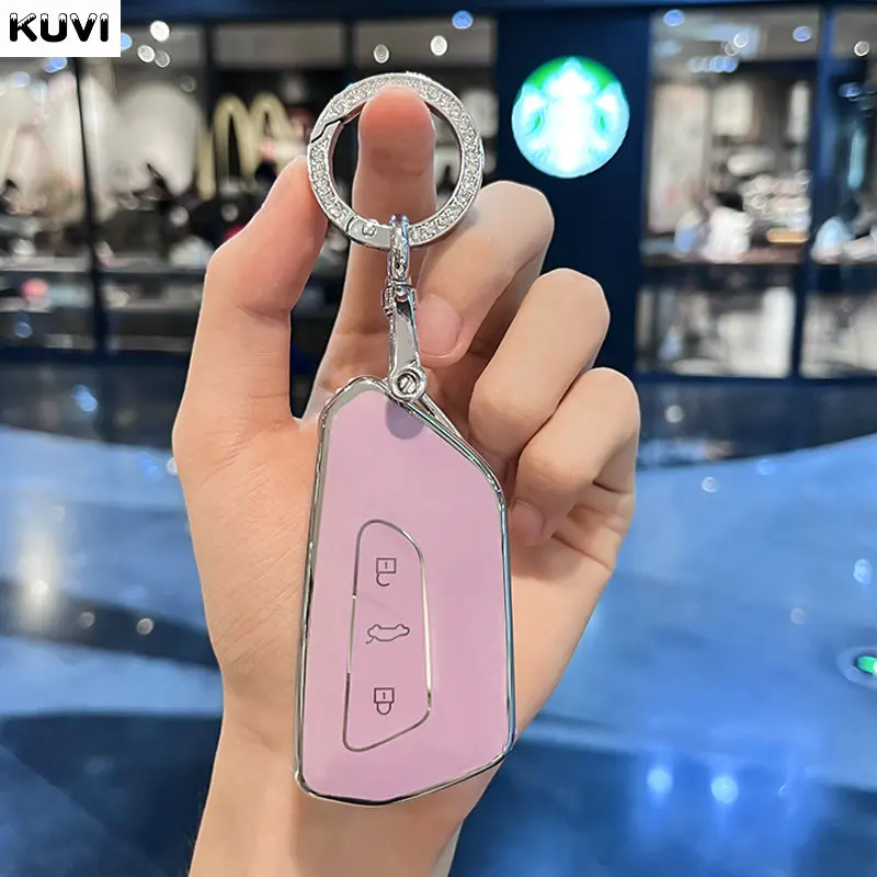 غطاء حافظة مفاتيح السيارة من البولي يورثان الحراري ، مناسب لفولكس فاجن ، MK8 ، جولف 8 ، ID.3 ، ID.4 ، كوبرا ، سكودا أوكتافيا A8 ، مقعد ليون MK4 ، من ، Formentor Tarraco #1