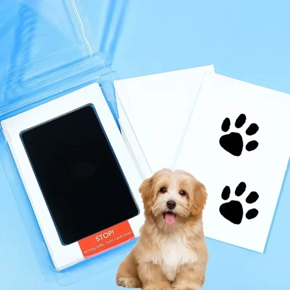 

Pet Handprint Footprint Clay Disposable No Wash Ink Clay with Layered Design Non Sticky Mess Free Safe Gentle Handprint Ink Pad