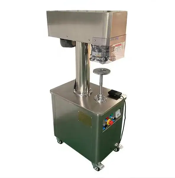 High Quality Strong Power Semi-automatic 4 Rollers Can Sealing Machine Easy Open Pet Can Sealer Manual Can Seamer for Aluminum
