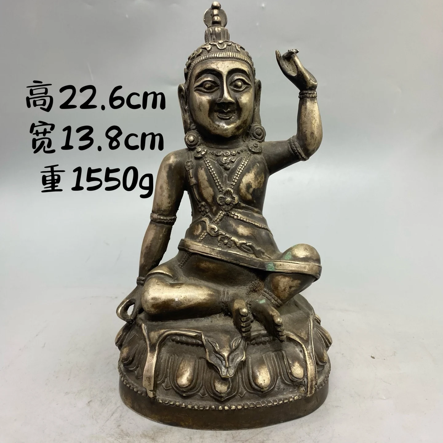 Old Bronze Gilded Silver Old Bronze Gilded Silver Northern Wei Buddha Finger Sky Tibetan Buddha Worship Hall Town house