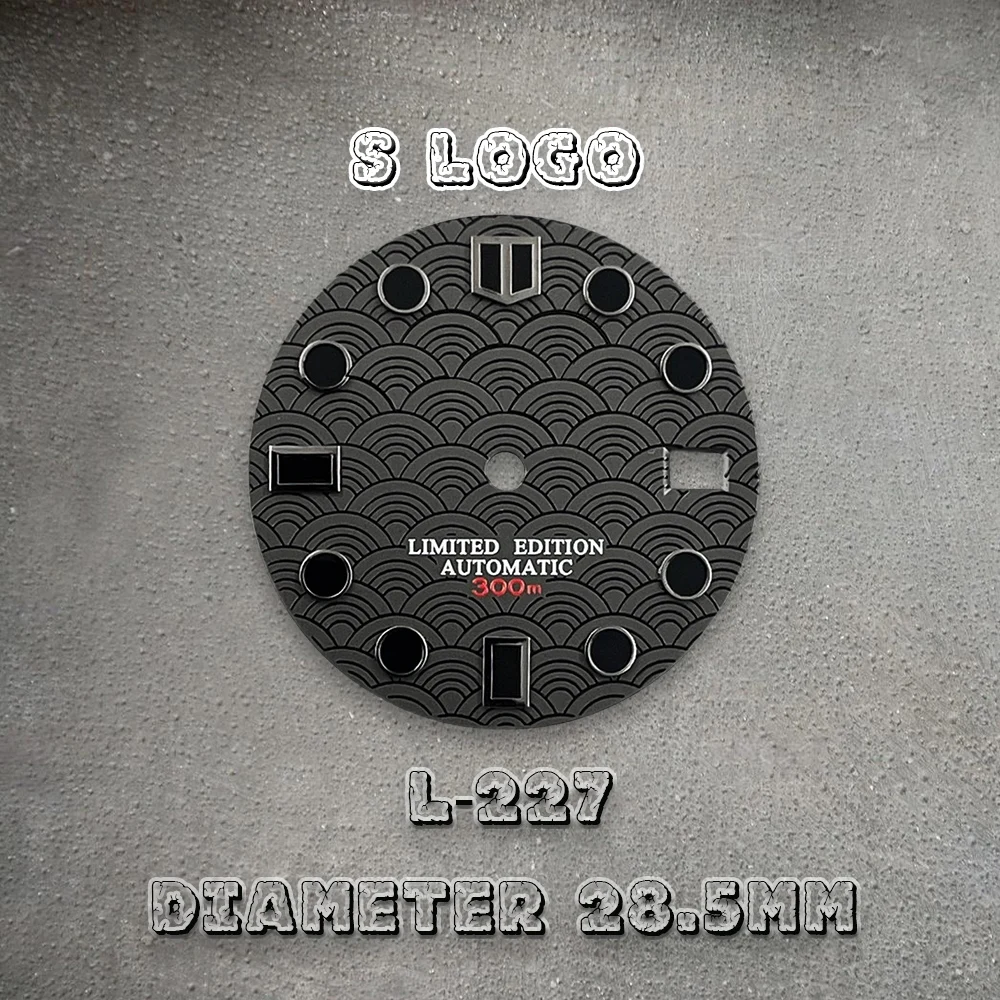 جودة عالية 28.5 مللي متر S شعار NH35 الطلب الأخضر مضيئة لحركة NH35/NH36 NH35 ساعة إصلاح الملحقات ﻿ ﻿