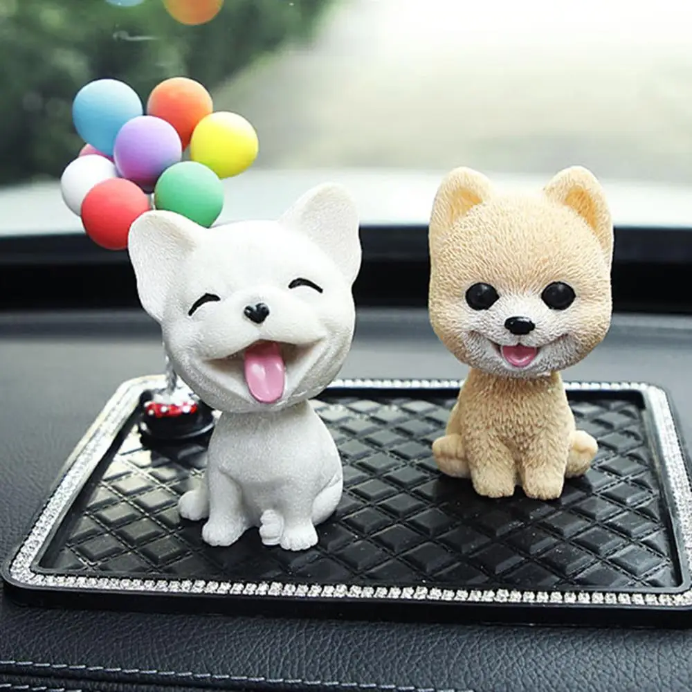 New Shaking Head Dog Ornament Cute Nodding Decoration Gift Car Interior Resin Dog Decoration