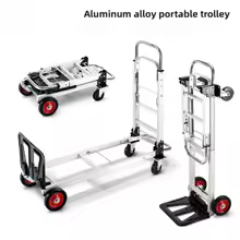 2 rounds 100KG load Aluminum Folding Hand Truck