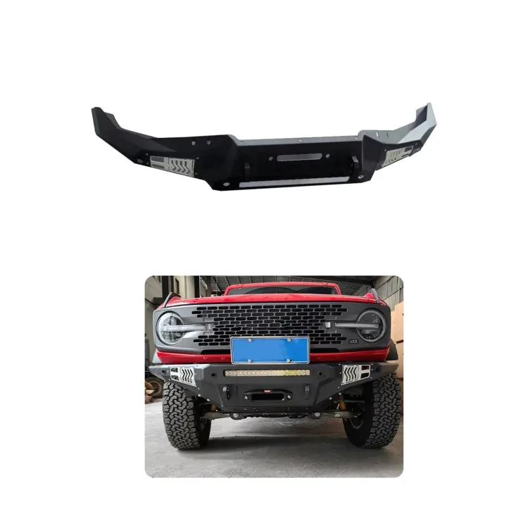 Deluxe 4x4 Accessories Off-Road Modular Textured Black Front Rear Bumper With Winch Bracket For Ford Bronco