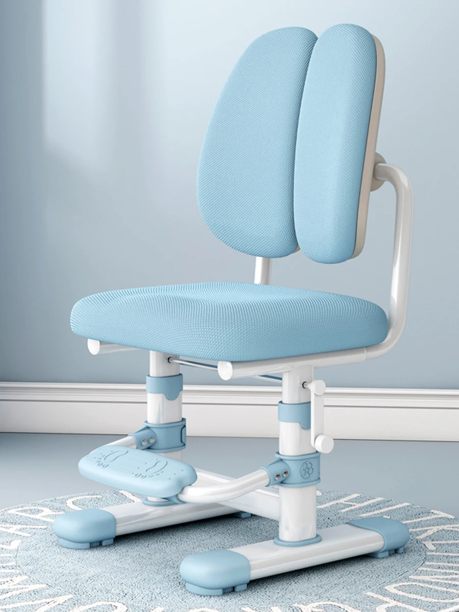 Children, study chair, liftable, adjustable, corrected, sitting position, backrest, stool