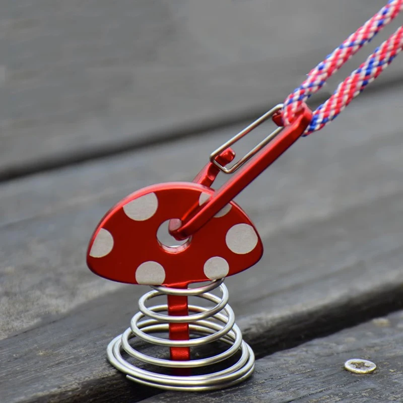 Cogumelo deck âncora estacas tenda estacas primavera vento corda fivela acampamento toldo âncora tenda ganchos fixo prego deck peg