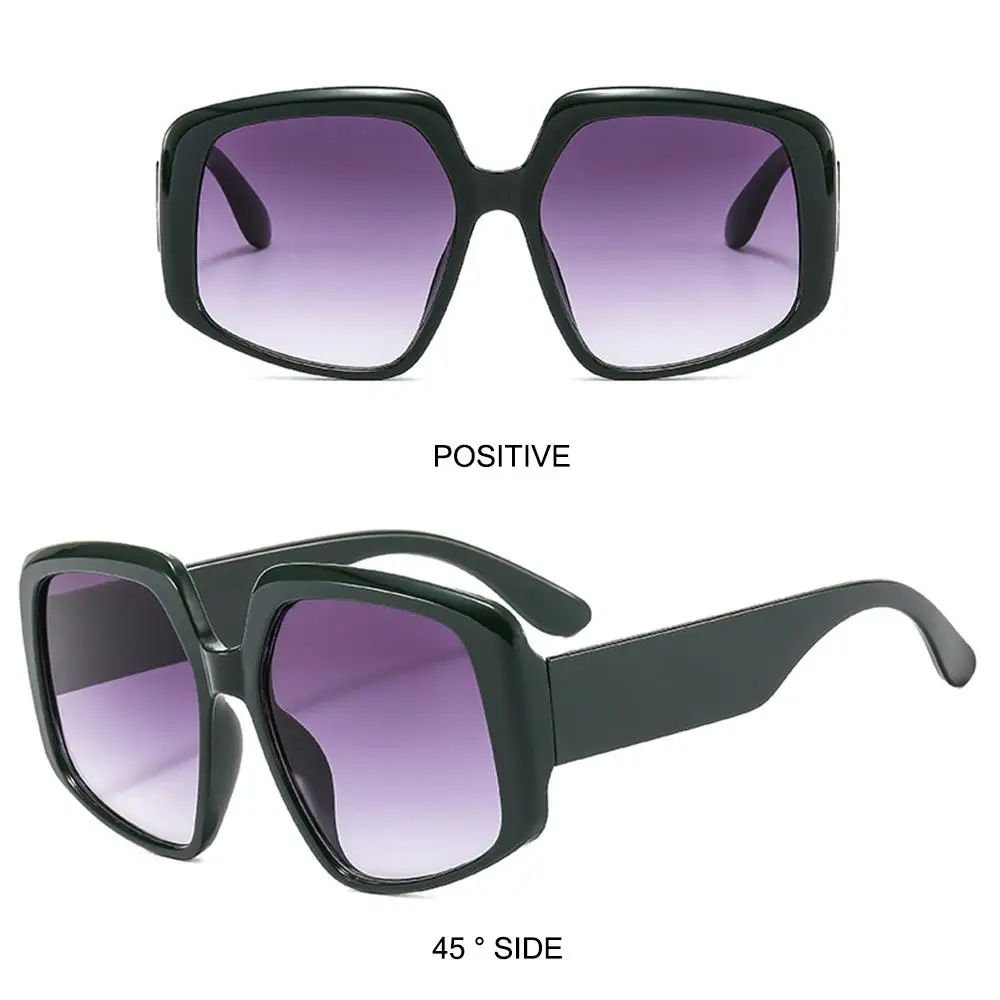 Vintage Big Frame Fashion Goggle Square Sun Glasses Shades Women's Oversized Sunglasses
