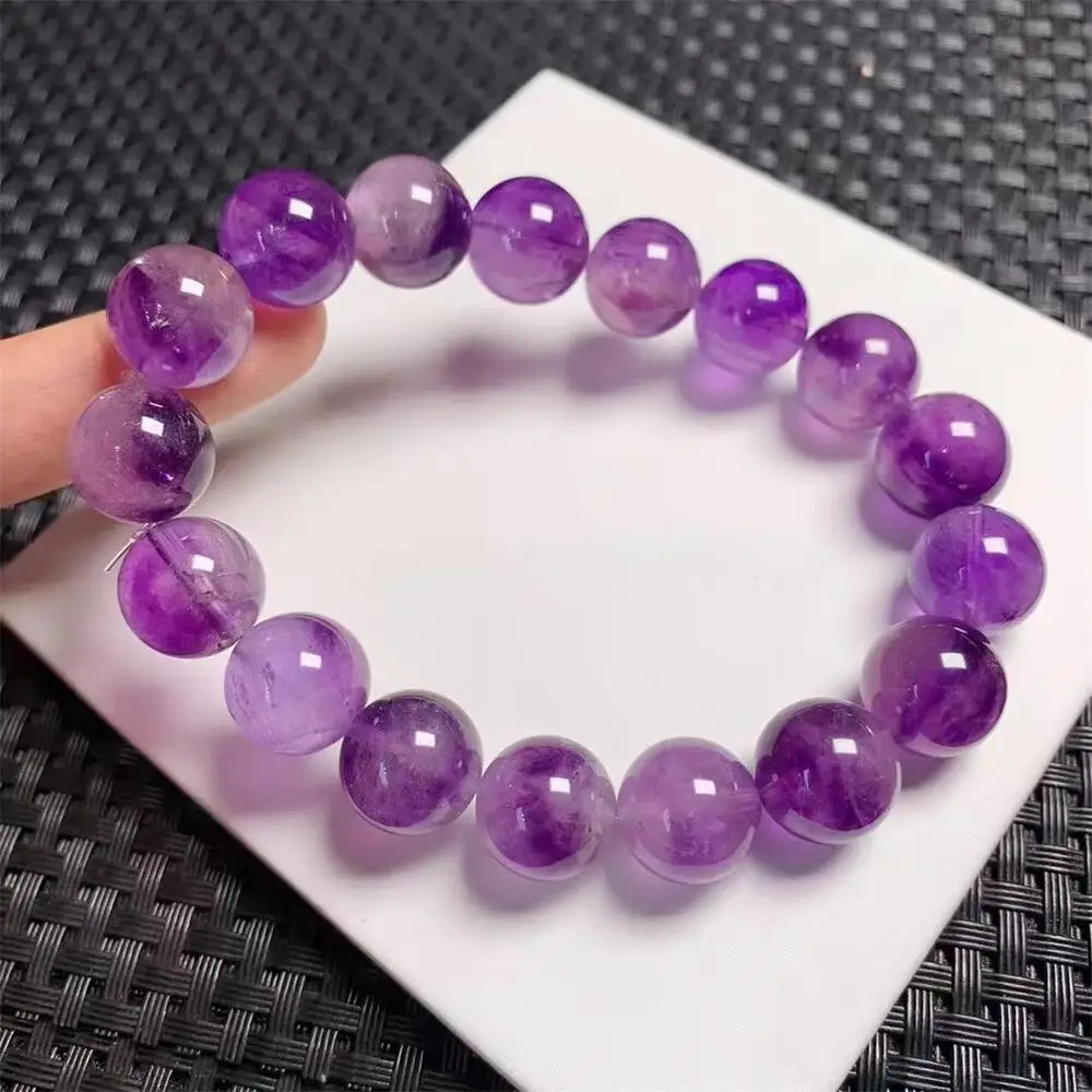 12.5mm Natural Purple Super Seven Bracelet Handmade Round Beads Bracelets Couple Energy Yoga Bracelet Men Women Jewelry 1pcs