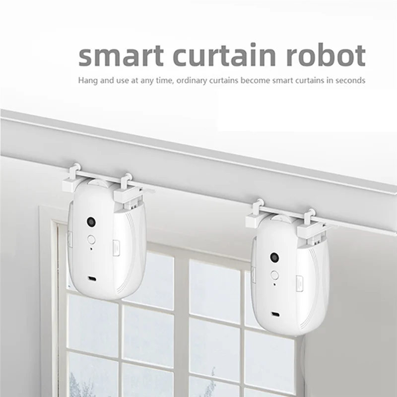 Smart Curtains Robot Roman Rod Track/T/U-Rail Tracks 3 In1 Automatic Curtain Opener Remote Control Curtain Motor-BTFL