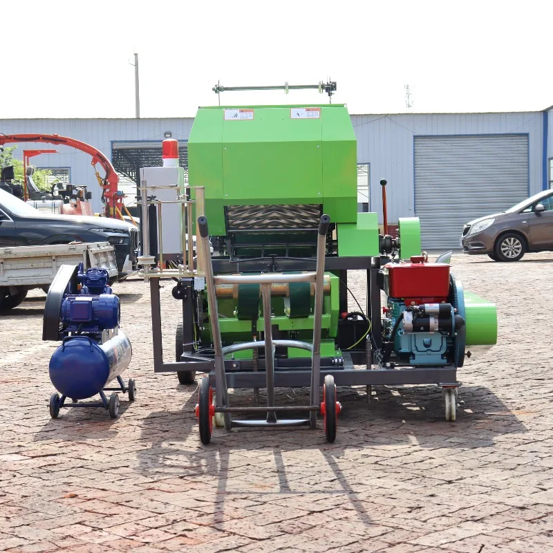 Customized Agricultural Machinery Grass Silage Baling Packaging Machine Mini Hay Straw Round Baler