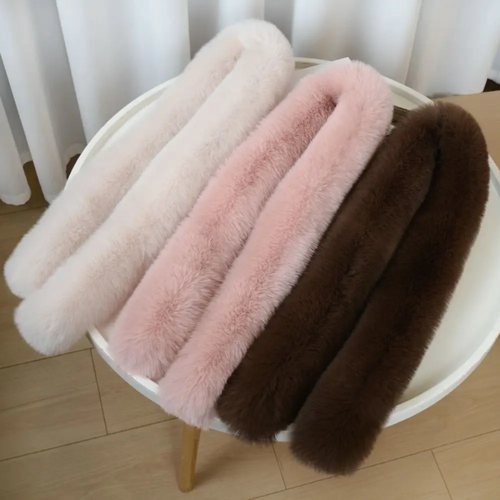 

Винтажный длинный шарф из искусственного меха 130 см, толстый однотонный зимний пушистый шарф, меховой декор, мягкий плюшевый длинный полосатый шарф, осень-зима