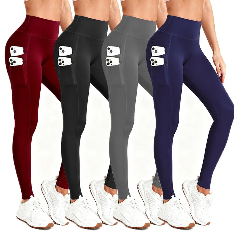 

Pocket High Waisted Yoga Ankle Pants Naked Feel Workout Leggings Women Butt Liftting Outdoor Running Fitness Fashion Leggings