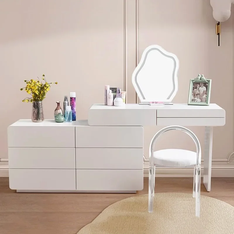 

Desings Storage Dressing Table Drawers Modern Wood Lights Dressing Table Bedroom Mirror Tocador Maquillaje Salon Furniture