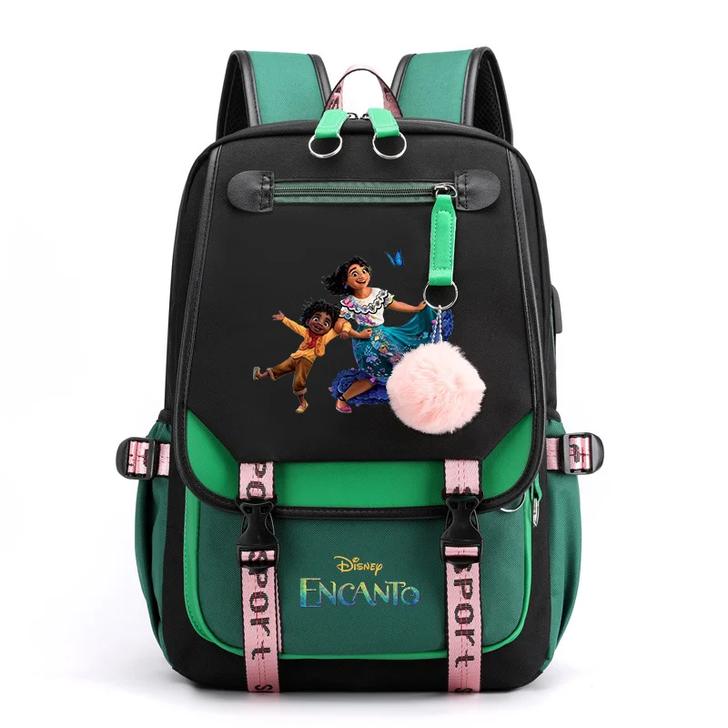 

Disney Encanto School Bag for Boys Girls Teenager USB Charging Laptop Backpacks Women Men Rucksack Travel Bag Mochila