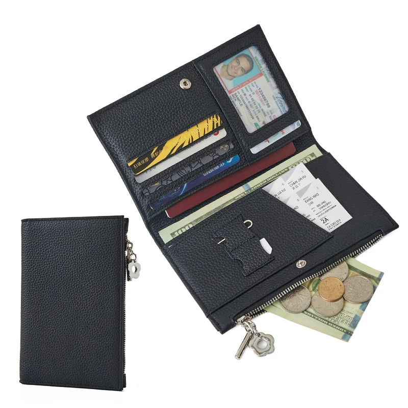Mendy Card Holder Leather Passport Cover With Card Slots Women's Passport Holder Wallet Passport Wallet For Cards Cash Passport