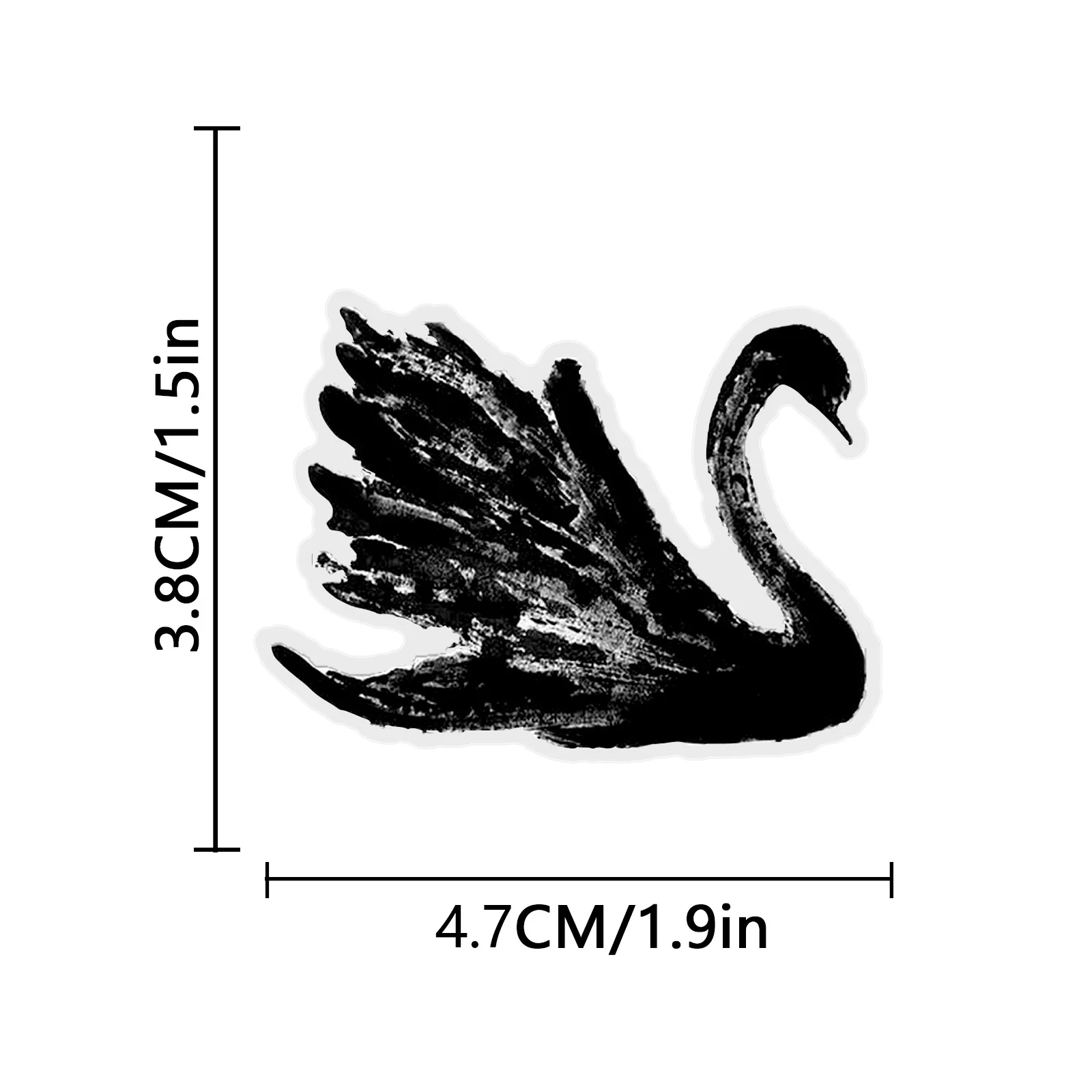 50 Pcs Black Vintage Artistic Graffiti Stickers Transparent PET Waterproof Decals for Water Bottle Fridge Journal Gift