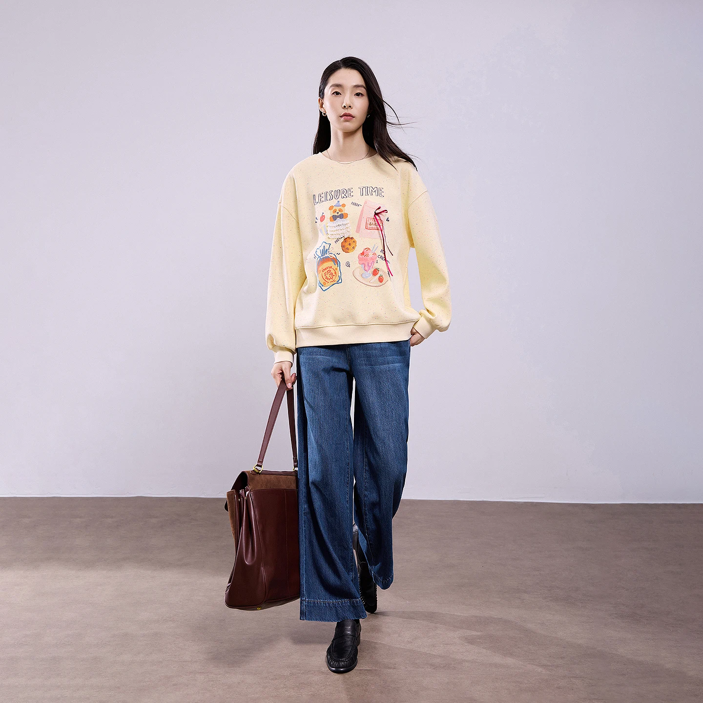 TOYOUTH سترة نسائية 2025 خريف جديد كارتون طباعة نقاط ملونة مبطنة بالصوف #5