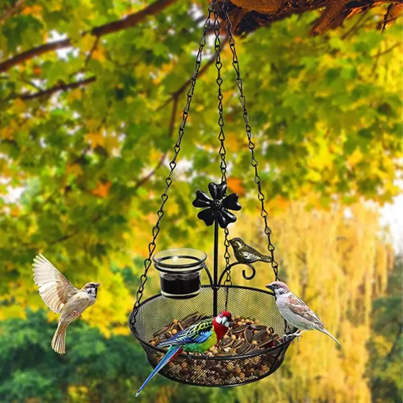 Bird Feeder For Wild Birds Outdoor Bird Feeder Tray With Water Cup Garden Yard Decoration Improve Bird Watching Experience