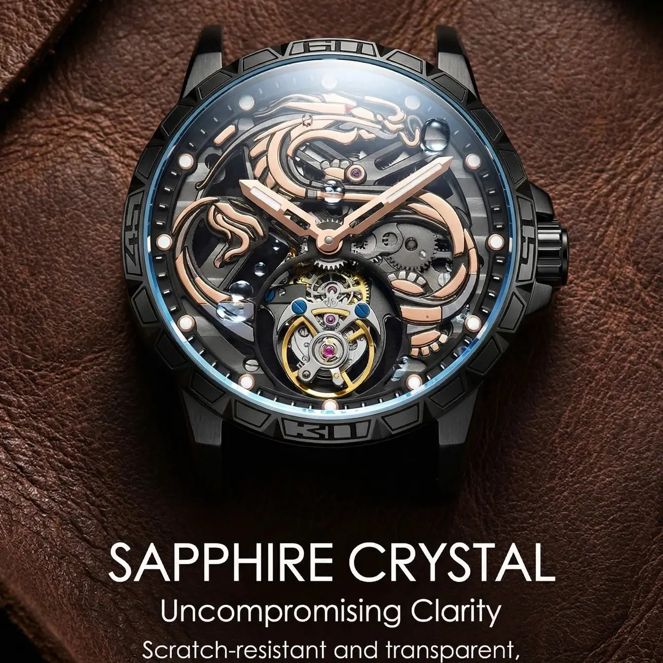 

Мужские механические водонепроницаемые часы AESOP Tourbillon LuxuryMaster Tourbillon 2026, новые автоматические механические часы для мужчин