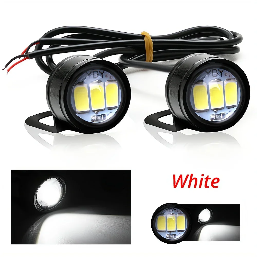 2x 18mm Eagle Eye Spiegellicht DRL Auto Motor Led Lampje Knipperlicht Achteruitrijlicht Remlicht Kofferbaklamp Dagrijverlichting Waterdicht