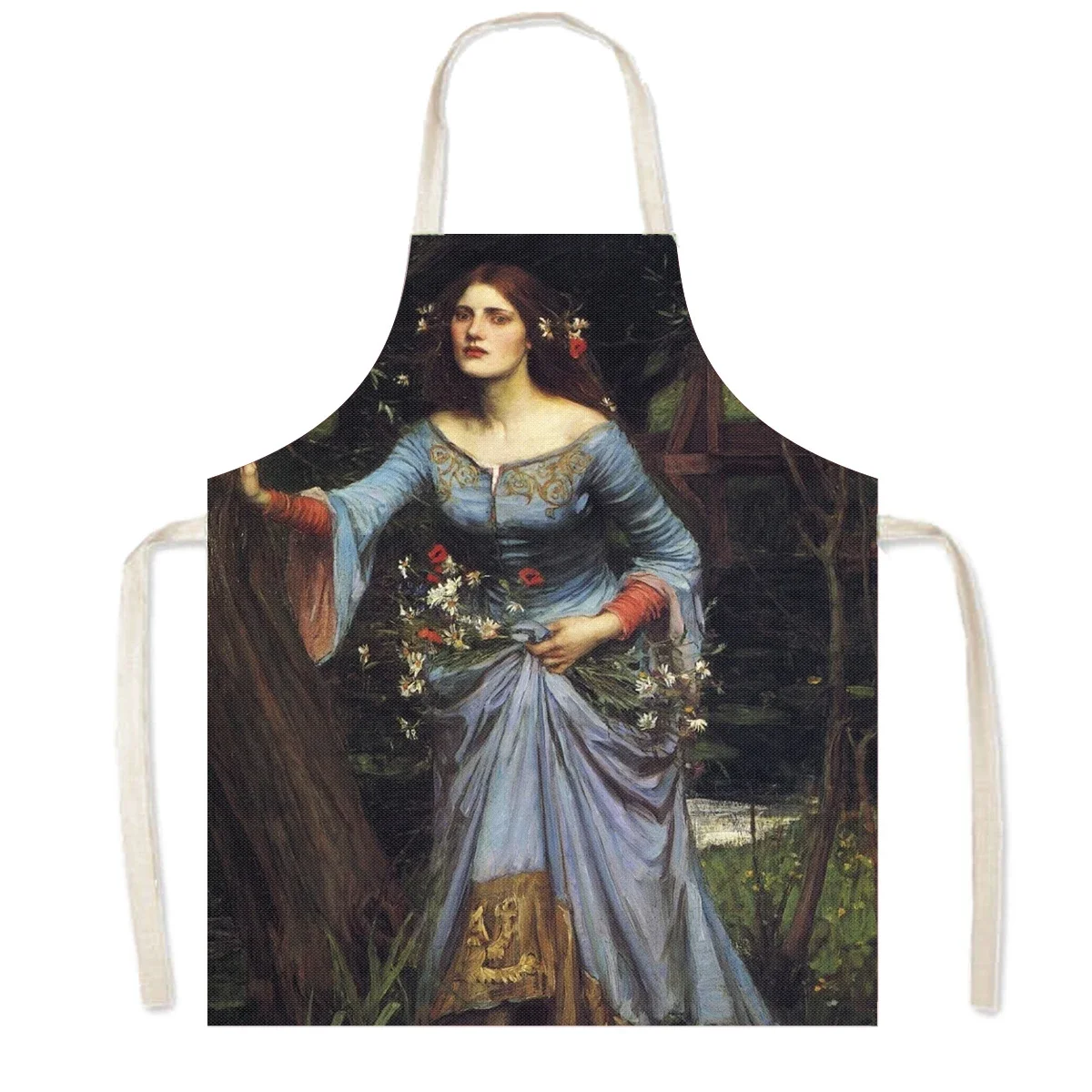 Oil Painting John William Waterhouse Aprons Religious Goddess Angel Apron Household Cleaning Clothing Chef Cooking Pinafore