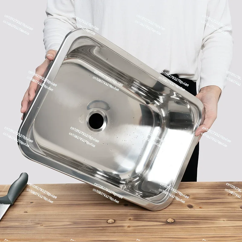 

Раковина для автофургона с крышкой разделочной доски Маленькая кухонная раковина Круглая раковина для овощей Одиночный бак из нержавеющей стали Квадратная раковина