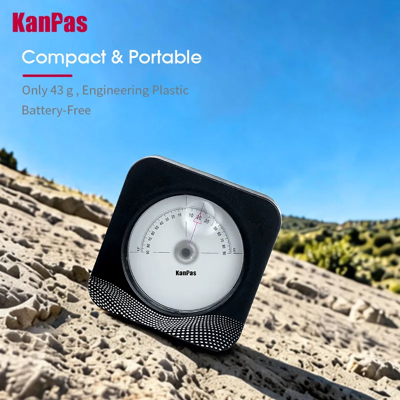 KanPas Portable Micro Inclinometer (No Battery) Angle Finder Waterproof Slope Meter for Woodworking RV Machine Alignment CLI-180