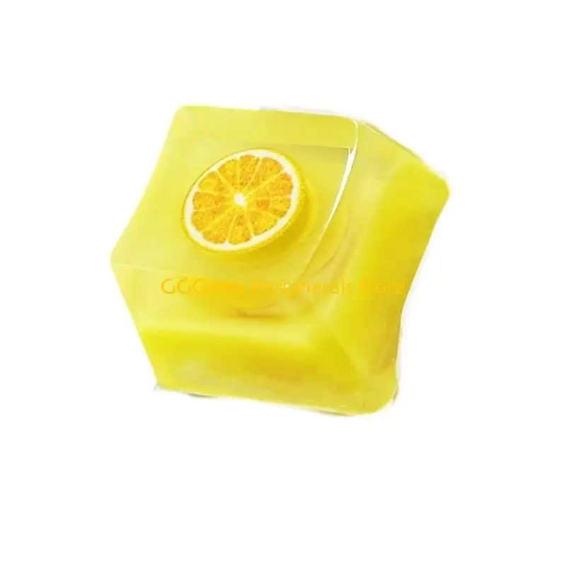 U55B LED kompatible gekreuzte Wellenmechanikschlüsselcap mit Jelly Theme Strawberry verschiedene Fruchtdesign -Harzschlüsselcap