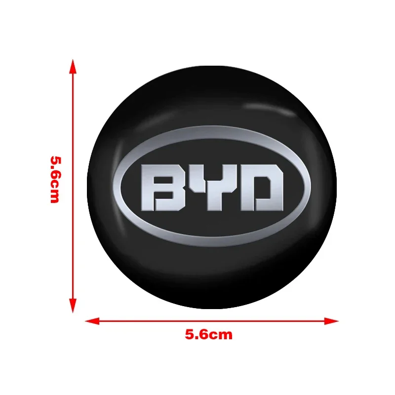 For BYD f0 f3 T3 E5 E6 S6 S7 Tang atto 3 EV G3 G5 M6 F3r 2022 Car Styling Aluminum Alloy Car Wheel Hub Caps Emblem Sticker 4Pcs