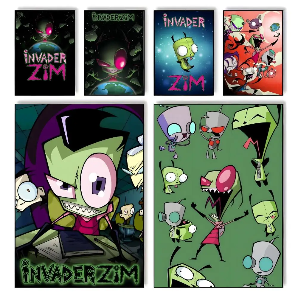 Alien I-Invader ZIMS Poster Self-Adhesive Stylish Art Print Poster Wall Home Decor
