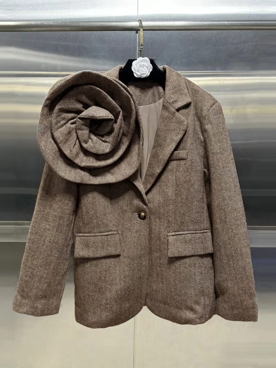 VGH مزاجه تقسم يزين الصلبة الحلل للنساء التلبيب كم طويل الخريف التخسيس سترة غير رسمية الإناث الاسلوب المناسب