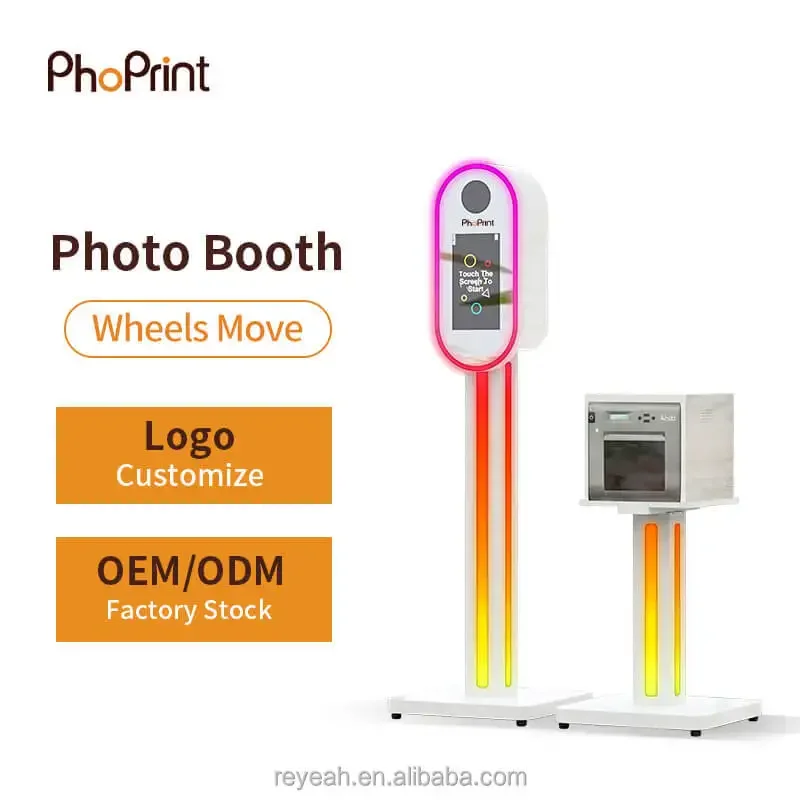 Small Magic Mirror Booth Machine With Social Media And Printing Function