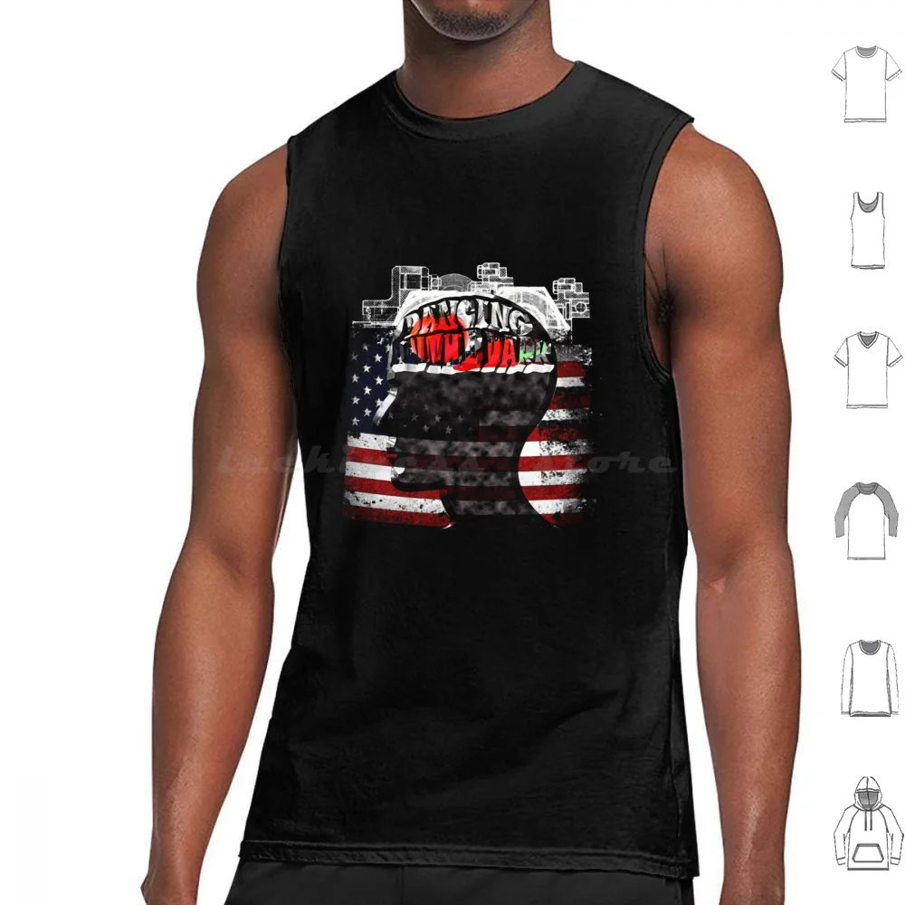 Dancing In Thedark Tank Tops Print Cotton Music Born To Run The