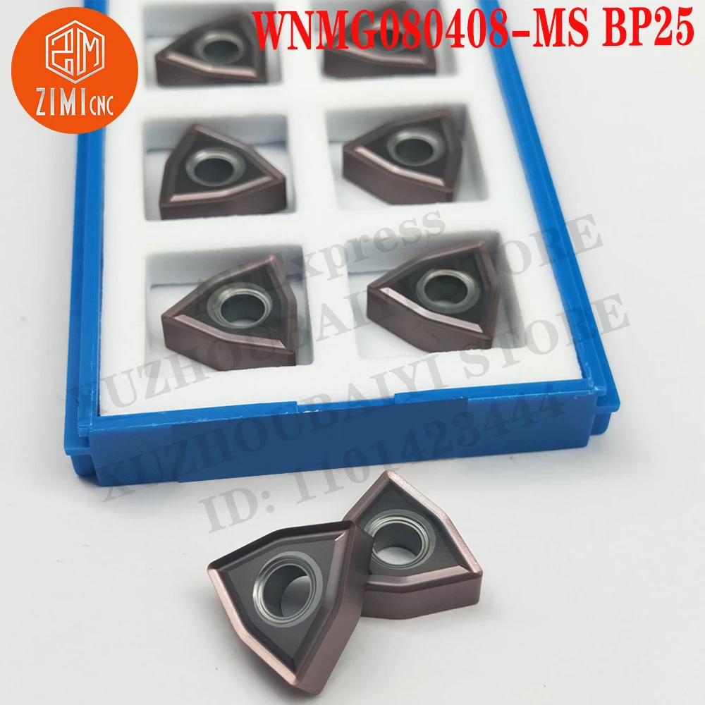 WNMG080408-MS BP25 WNMG 080408-MS Carbide Inserts Turning Lathe Cutter Cutting Tools Blade mechanical metal lathe CNC tools WNMG