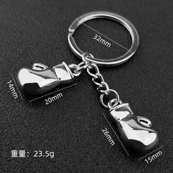 Popular Jewelry Alloy Pendant Keychain Boxing Glove Pendant Metal Sports and Fitness Equipment Gift