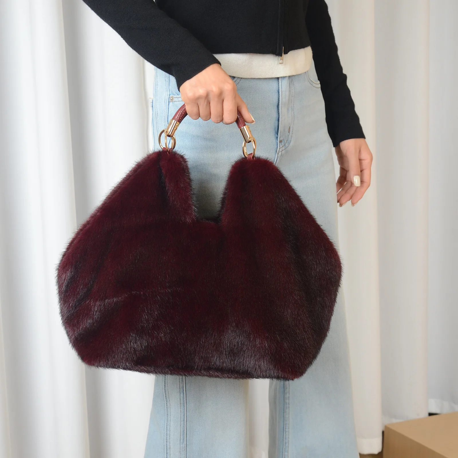 Interior Design Simple - Winter New Women's Fake Fur Handbag