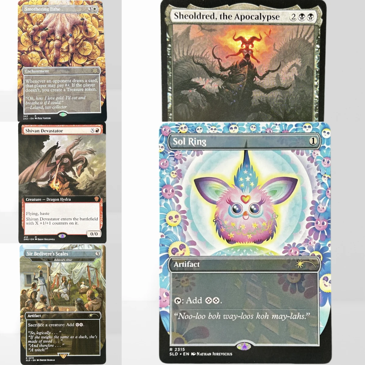 HOLO39-1-S TCG Proxy Mágico Serra the Benevolent Sheoldred, the Apocalypse Silent Clearing Sol Ring German Black Core