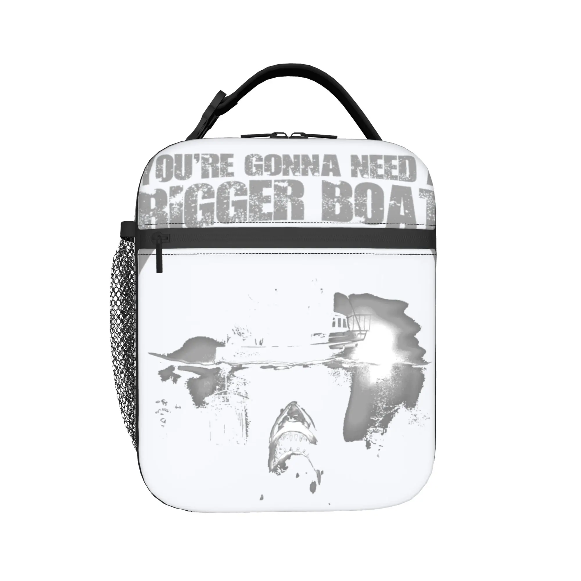 Jaws Amity Island Fishing You're Gonna Need a Bigger Boat Lunch Bag School Portable Zipper Tote Food Bags For Girls Cooler Bag
