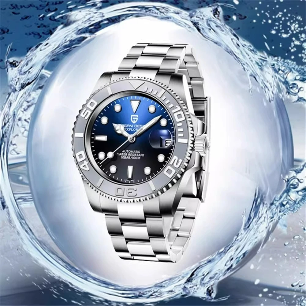 

Pagani Design PD-1679 Men's Diver Watch Automatic Japan Movement Luminous Date Waterproof Stainless Steel Watch for Husband Gift