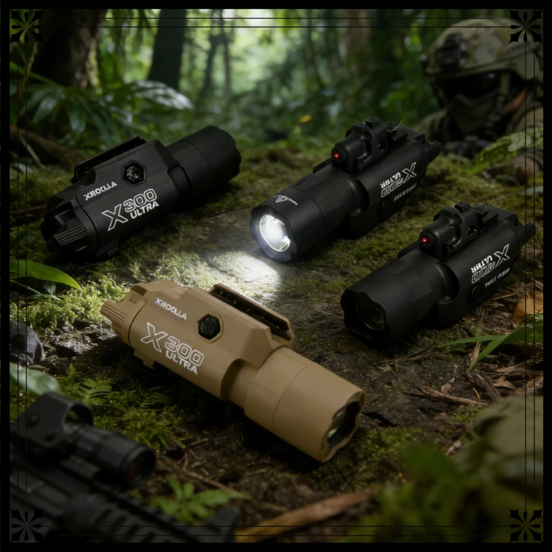 

2026 X300U/X400 1/3/5pcs Airsoft Hunting Flashlight - Nylon LED Strobe Light Fit 20mm Rail, Hanging Design To Boost Visibility