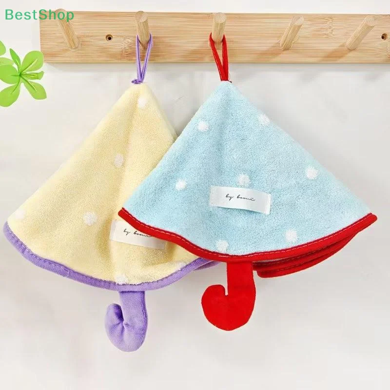 ♥ Kleines Regenschirm-Handtuch für Zuhause, Küche und Badezimmer, hängendes, verdicktes, saugfähiges Handtuch aus Korallenvlies