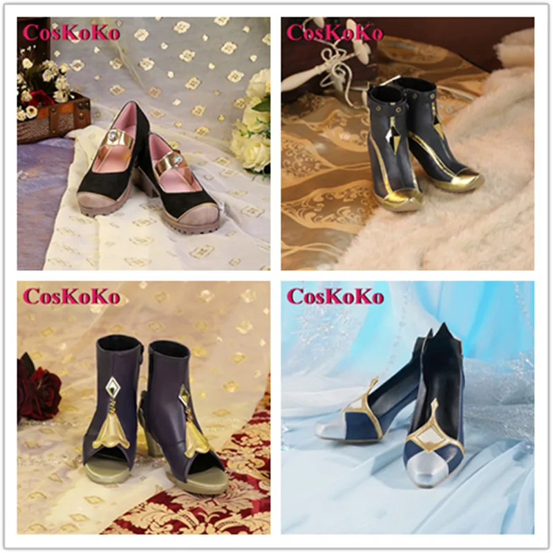 

CosKoKo Dori/Dehya/Collei/Yelan Shoes Cosplay Anime Game Genshin Impact Universal High-Heeled Shoes Party Role Play Accessories