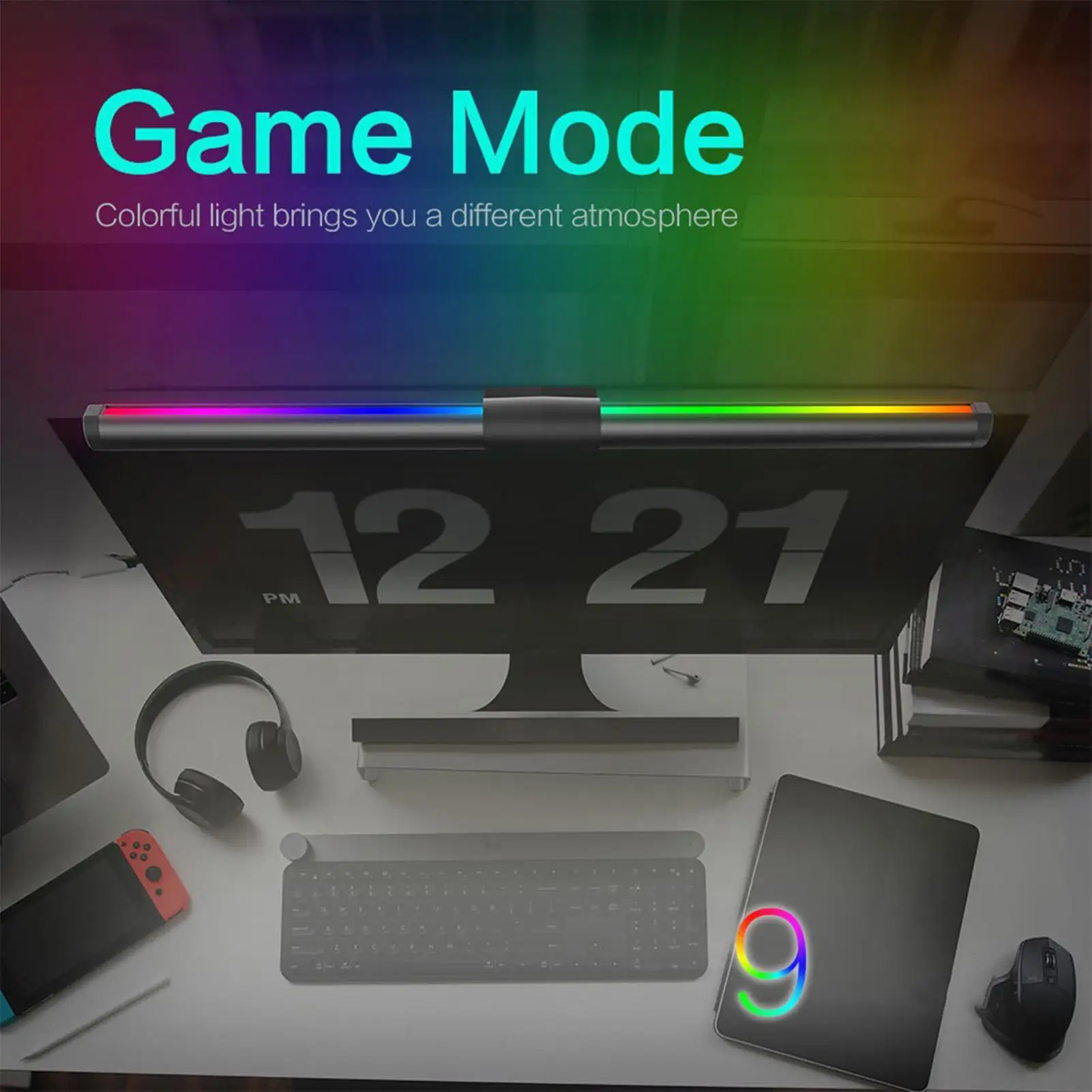 

Светильник для монитора, 3-цветная регулируемая лампа, антибликовый экран, светильники для монитора, офиса, дома, стола, общежития, колледжа, верстака, кабина