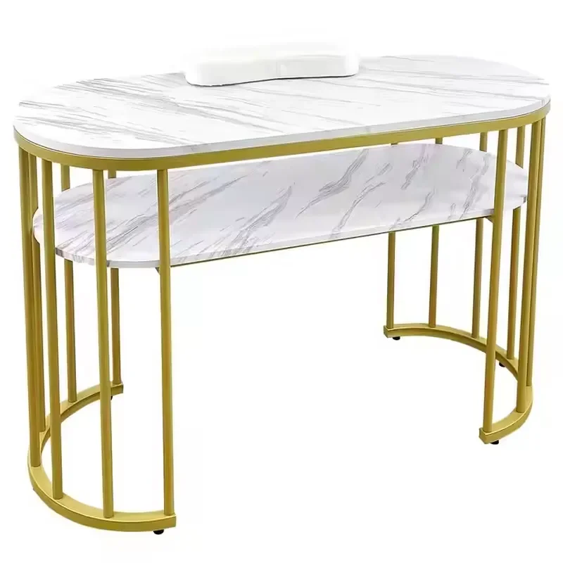 Luxury Wooden Manicure Table Simple Art Fashion Salon Furniture Nail Station Best Selling Model