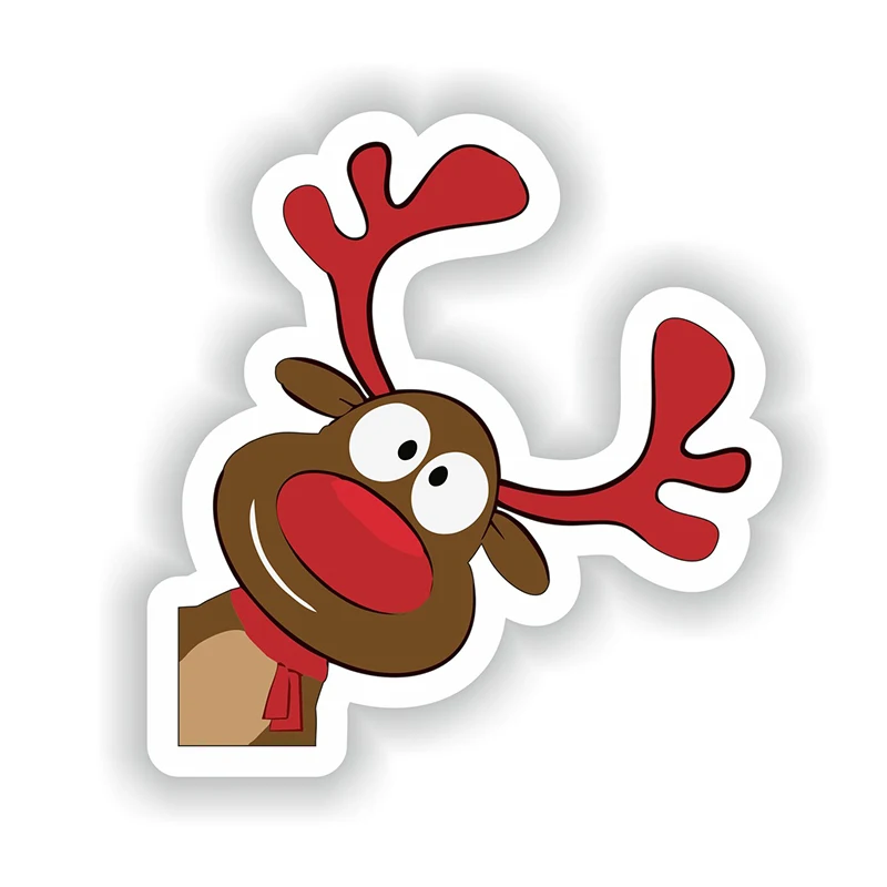 CK21162# 14x15cm Moose Christmas Sticker for Bumper Car Laptop Book Fridge Guitar Motorcycle Helmet ToolBox Door PC Boat