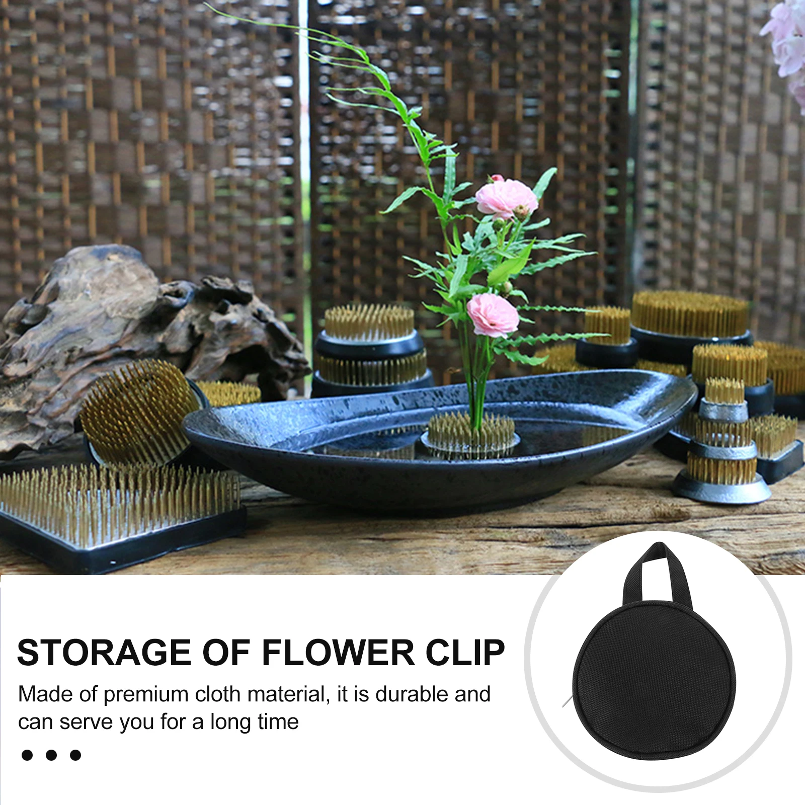 

Flower Arrangement Kit Premium Cloth Material Storage Bag Holder Bags Needle Pouch Flowers Arranger Fixing Good Craftsmanship