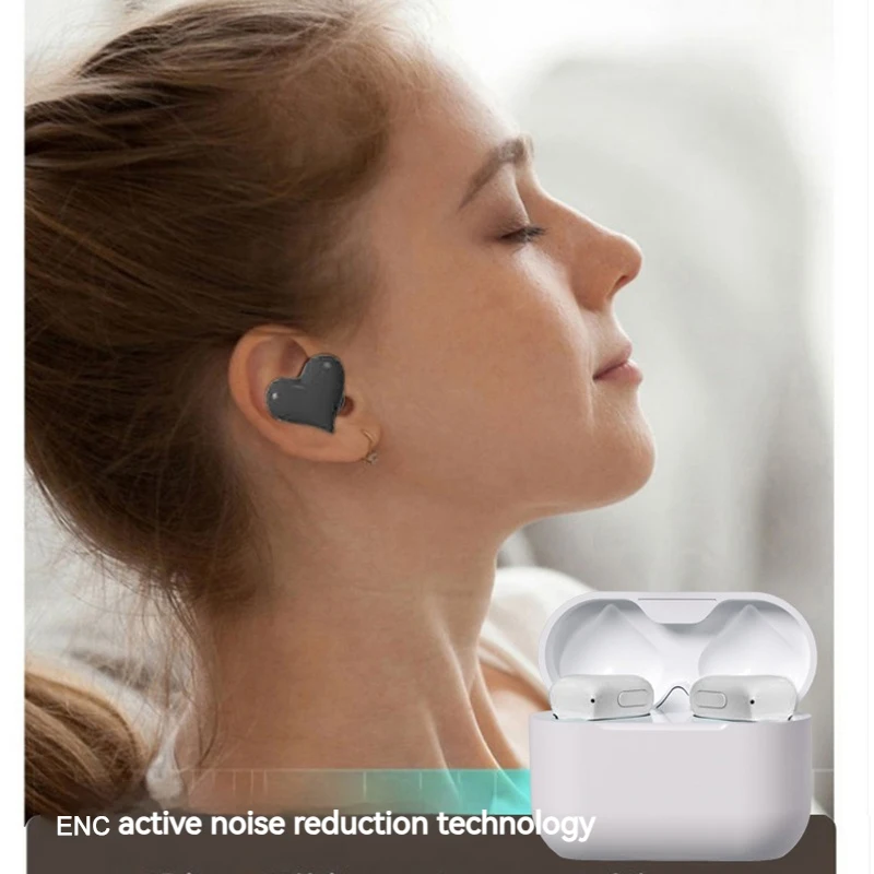 Bluetooth 5.3 Draadloze hoofdtelefoon Hartvormige oortelefoon Vrouw HiFi Muziek Hart Oordopjes Headset Mode Hoge kwaliteit Meisjesgeschenken