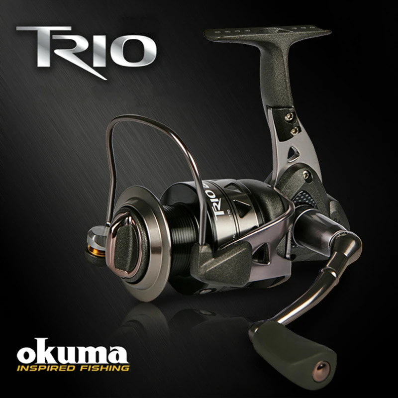 OKUMA Trio 1000-5000 Series Fishing Gear All-metal Seapole 10BB Spinning Reel Carp Fishing Reel 5.0:1 Pesca Coll Line Spooler