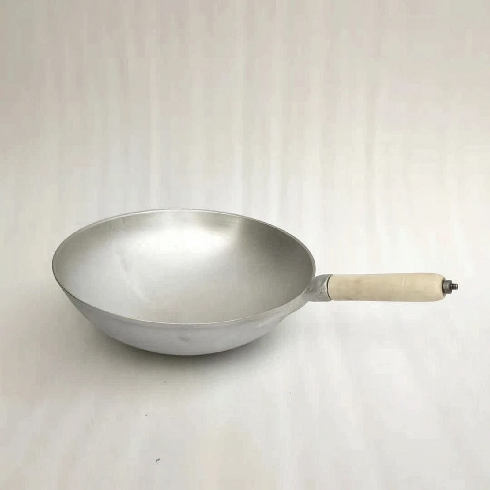 Wok Round Bottom Aluminum Wok Stir Fry Pan Lightweight Cookware Ergonomic for Home Cooks, Kitchen