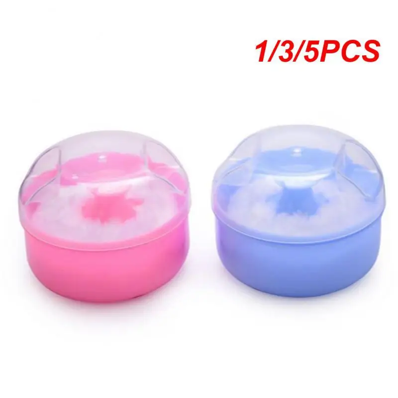 1/3/5PCS New High Quality Baby Soft Face Body Cosmetic Powder Puff talcum powder Sponge Box Case ContainerWholesale